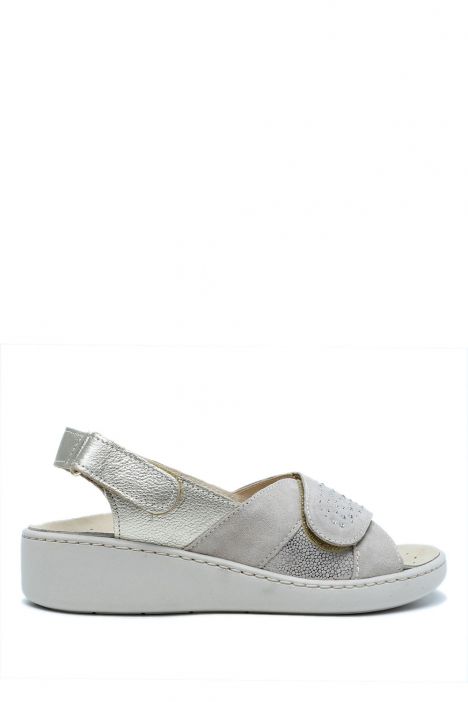 757270 Imac Dayana Kadın Dolgu Topuklu Anatomik Sandalet 35-41 Bej/Platino 26747/013 Beige