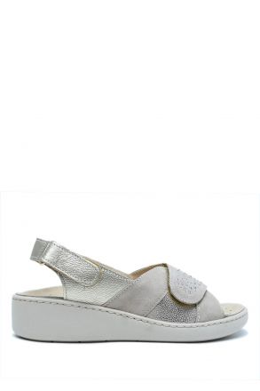 757270 Imac Dayana Kadın Dolgu Topuklu Anatomik Sandalet 35-41 Bej/Platino 26747/013 Beige
