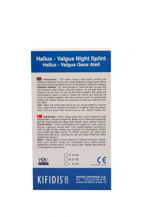 75800 Kifidis-MN Halluks Valgus Gece Ateli (Çift) STD