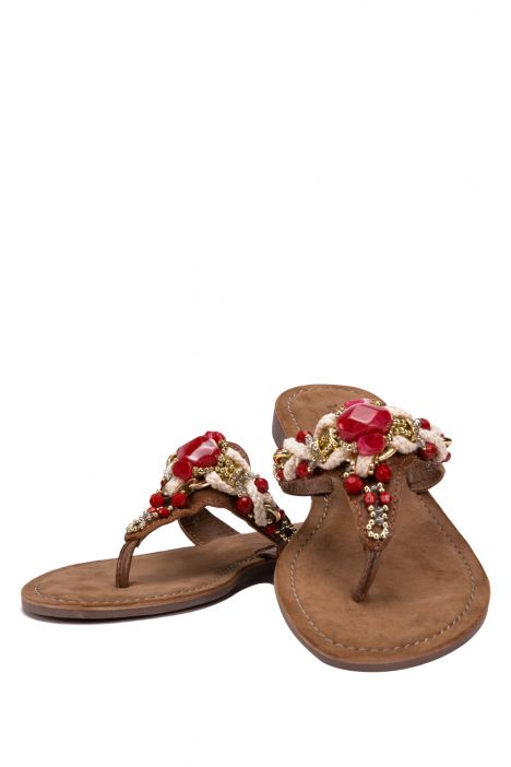7601 Valleverde Kadın Terlik 35-41 Kırmızı / Rosso