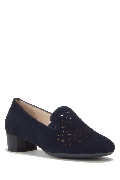 7631 Piyan Kadın Topuklu Ayakkabı 36-41 Lacivert Süet / Navy Blue Suede