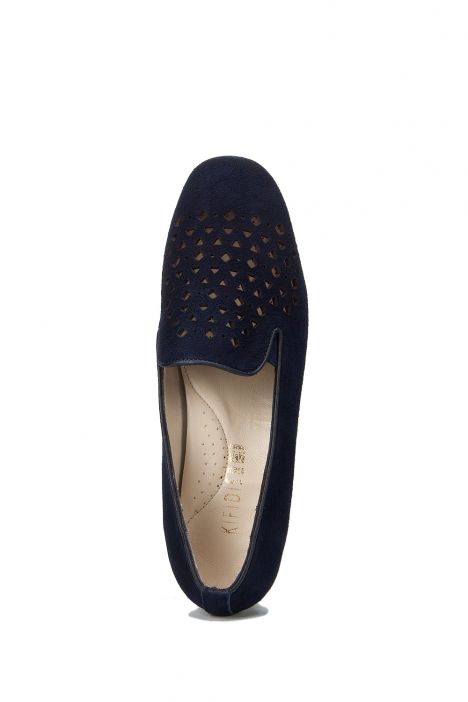 7631 Piyan Kadın Topuklu Ayakkabı 36-41 Lacivert Süet / Navy Blue Suede