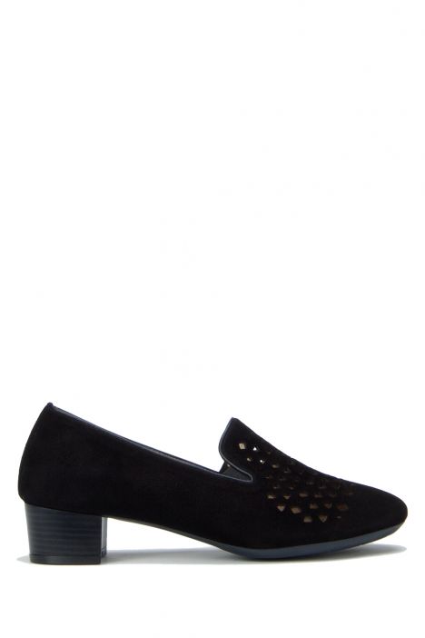 7631 Piyan Kadın Topuklu Ayakkabı 36-41 Siyah Süet / Black Suede