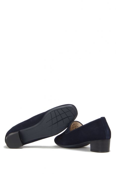 7631 Piyan Kadın Topuklu Ayakkabı 36-41 Lacivert Süet / Navy Blue Suede