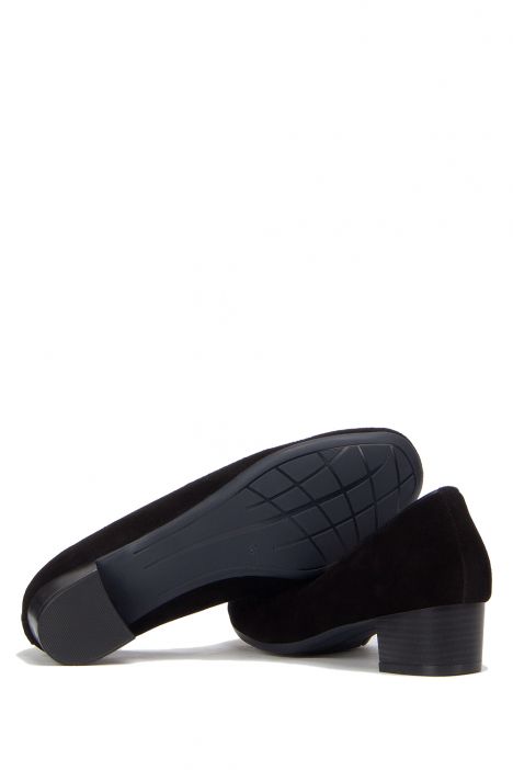 7631 Piyan Kadın Topuklu Ayakkabı 36-41 Siyah Süet / Black Suede