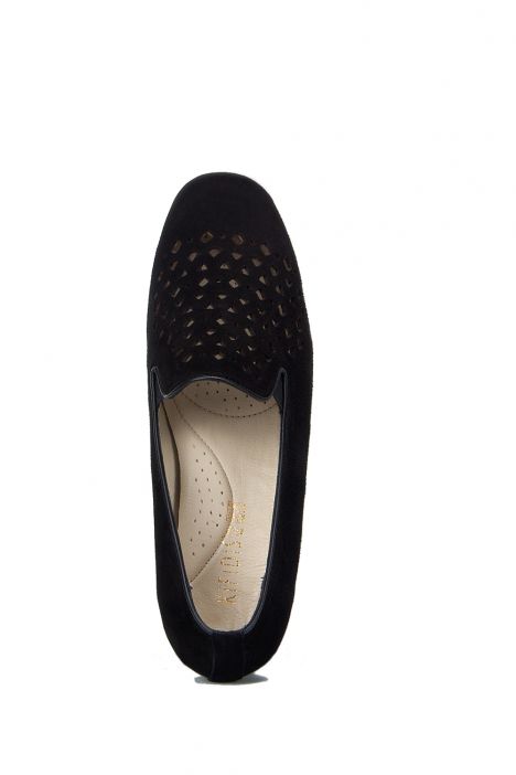 7631 Piyan Kadın Topuklu Ayakkabı 36-41 Siyah Süet / Black Suede