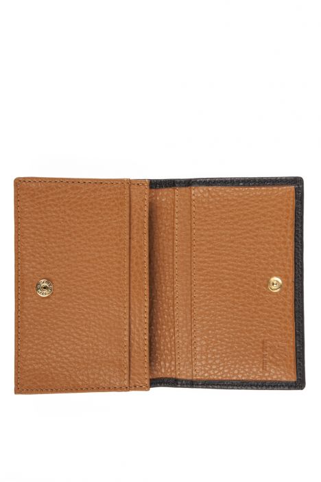 763 Fly Style Deri Cüzdan Siyah - Kahverengi / Black - Brown