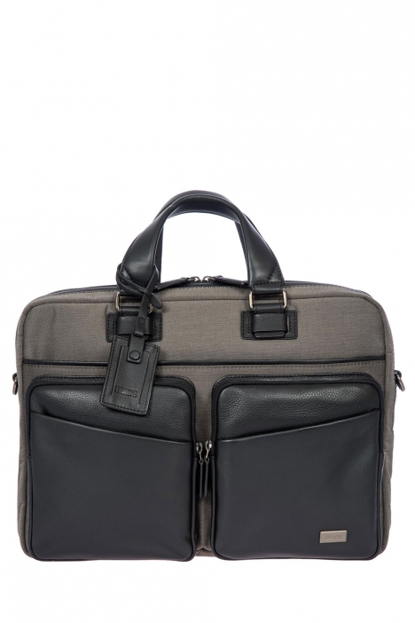 7704 Bric's Monza Evrak Çantası 40x28x13 cm Gri / Grey