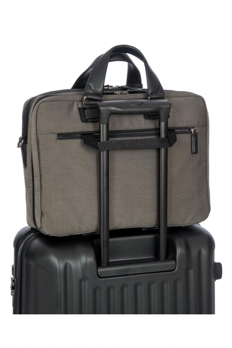 7704 Bric's Monza Evrak Çantası 40x28x13 cm Gri / Grey