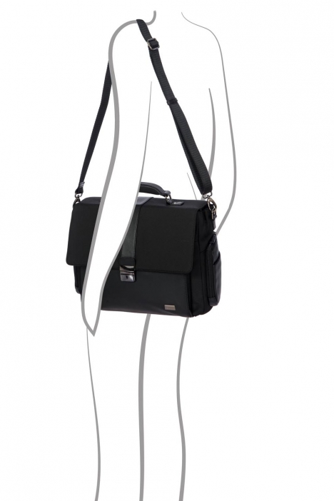 7706 Bric's Monza Evrak Çantası 40x30x17 cm Siyah / Black