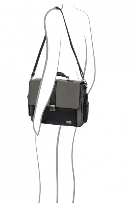 7706 Bric's Monza Evrak Çantası 40x30x17 cm Gri / Grey