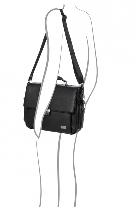 7706 Bric's Torino Evrak Çantası 40x30x17 cm Siyah / Black