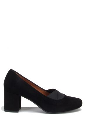 77191 Kifidis Kadın Çapraz Bantlı Süet Topuklu Ayakkabı 36-41 Siyah Süet / Black Suede