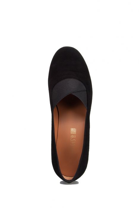 77191 Kifidis Kadın Çapraz Bantlı Süet Topuklu Ayakkabı 36-41 Siyah Süet / Black Suede