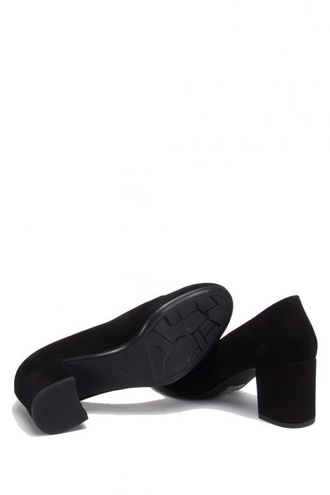 77191 Kifidis Kadın Çapraz Bantlı Süet Topuklu Ayakkabı 36-41 Siyah Süet / Black Suede
