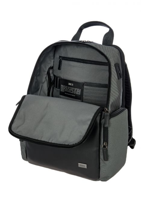 7721 Bric's Monza Sırt Çantası 34x43x19/25,5 cm Gri/Grey-Black - 652