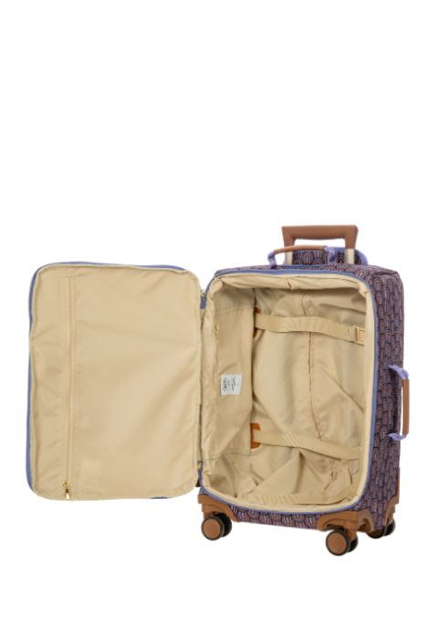 8117 Brics X-Travel Kabin Boy Valiz 36x55x23cm Mor Desenli/Pop - 949
