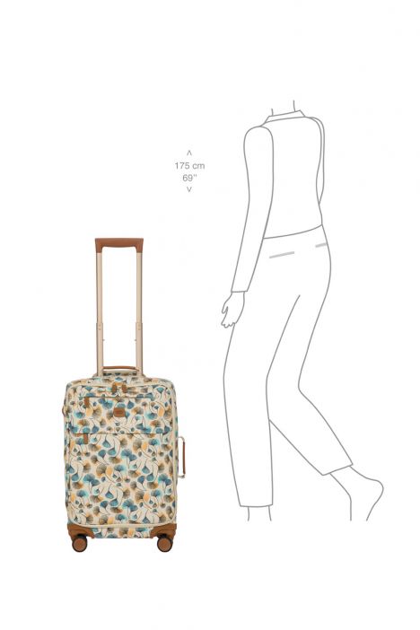 8117 Brics X-Travel Kabin Boy Valiz 36x55x23cm Çiçek Desenli/Flower - 945
