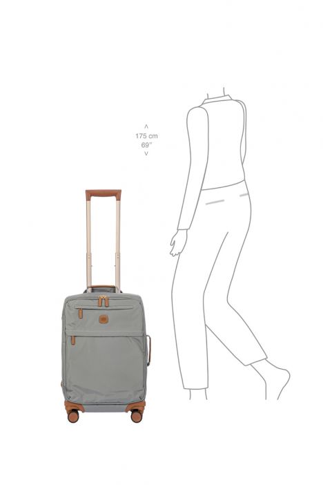 8117 Brics X-Travel Kabin Boy Valiz 36x55x23cm Grey/Cloud - 517