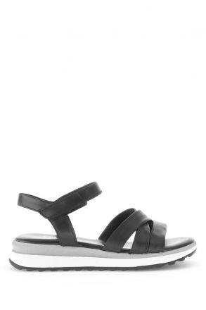 82844 Gabor Kadın Deri Sandalet 3.5-7.5 57 Siyah/Nappa (LDS) schwarz(Kork/schw)