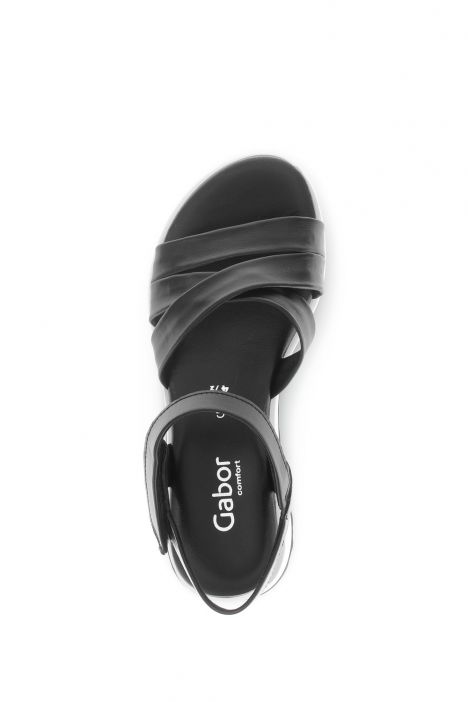 82844 Gabor Kadın Deri Sandalet 3.5-7.5 57 Siyah/Nappa (LDS) schwarz(Kork/schw)