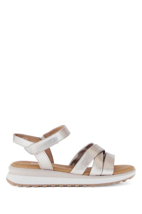 82844 Gabor Kadın Deri Sandalet 3.5-7.5 82 Platin/Satin Met. (LDS)