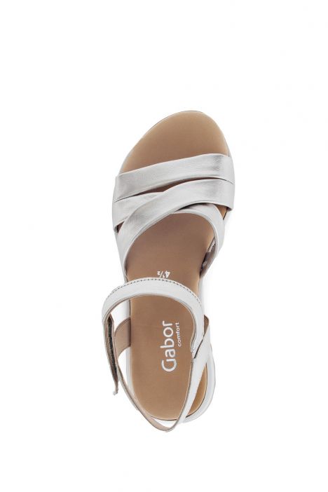 82844 Gabor Kadın Deri Sandalet 3.5-7.5 82 Platin/Satin Met. (LDS)