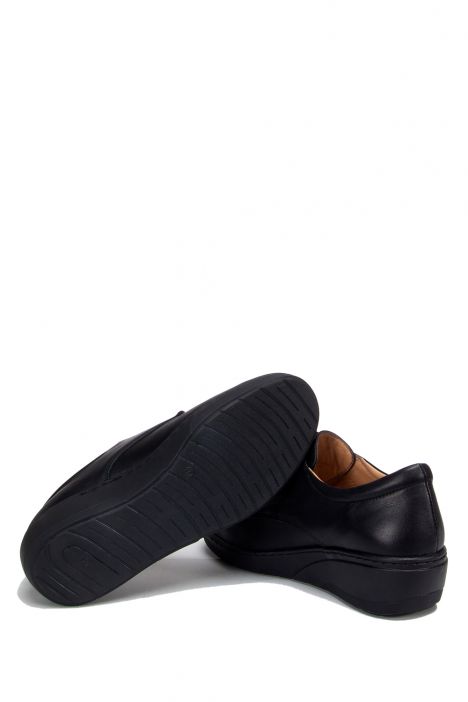 8287 Kifidis Kadın Cırtlı Deri Anatomik Ayakkabı 36-41 Siyah / Black - 130-453