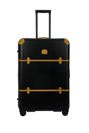 8304 Bric's Bellagio Büyük Boy Valiz 53x76x29 cm Siyah - Kahverengi / Black - Brown