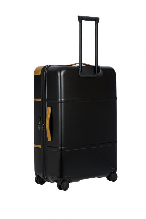 8304 Bric's Bellagio Büyük Boy Valiz 53x76x29 cm Siyah - Kahverengi / Black - Brown