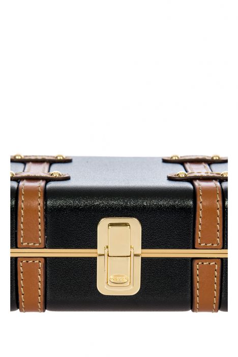 8370 Bellagio El ve Omuz Çantası 20x12x6 cm Siyah-Kahverengi/Black-Brown