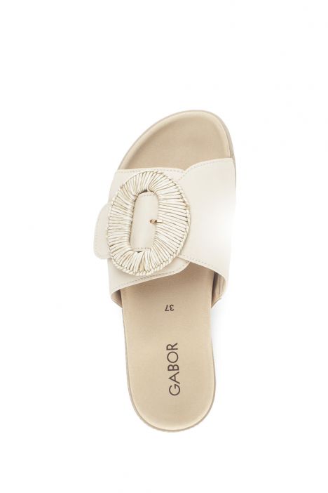 83742 Gabor Kadın Anatomik Terlik 36-41 22 Gri/Nappa Nava, panna