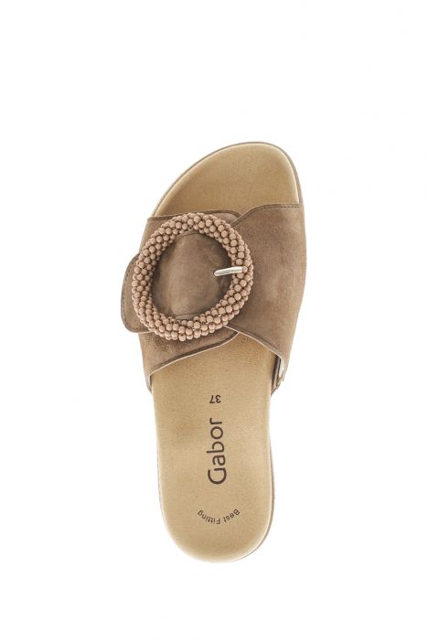 83745 Gabor Kadın Tokalı Anatomik Terlik 36-41 18 Toprak/Samtchevreau peanut