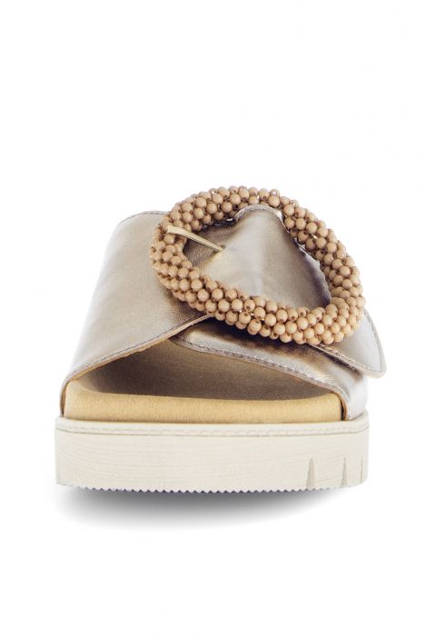 83745 Gabor Kadın Tokalı Anatomik Terlik 36-41 62 Metalik/Shine Metallic puder