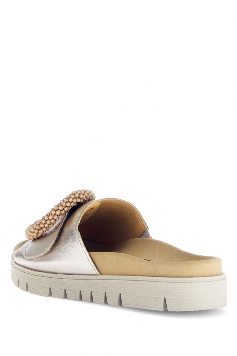 83745 Gabor Kadın Tokalı Anatomik Terlik 36-41 62 Metalik/Shine Metallic puder
