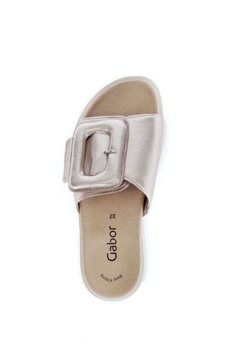 83751 Gabor Kadın Tokalı Anatomik Terlik 36-41 62 Metalik/Shine Metallic puder