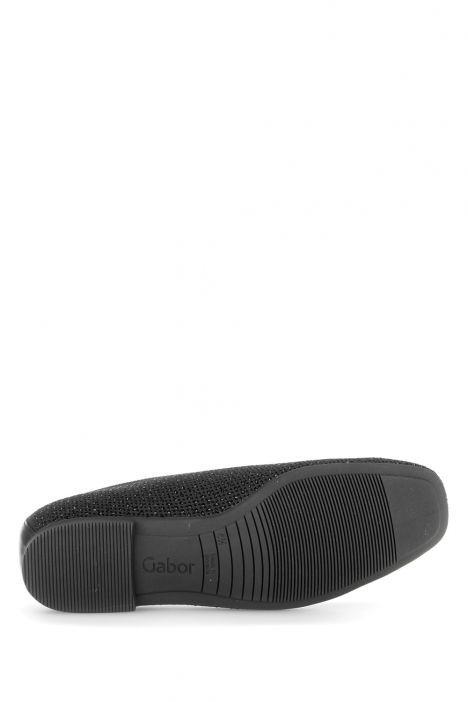 84146 Gabor Kadın Babet 3.5-7.5 47 Siyah/Strech/Lammnappa schwarz (Glitter)