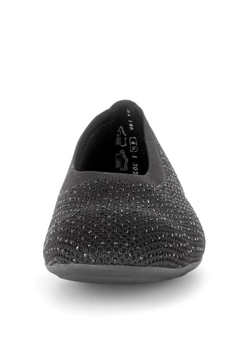 84146 Gabor Kadın Babet 3.5-7.5 47 Siyah/Strech/Lammnappa schwarz (Glitter)