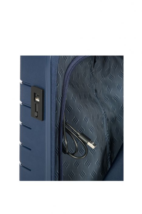8430 Bric's Ulisse Körüklü Kabin Boy Valiz 37x55x23/27 cm Lacivert / Ocean Blue