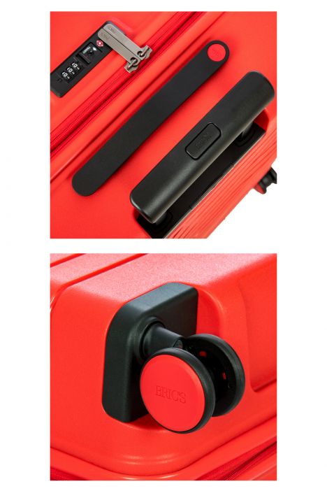 8431 Bric's Ulisse Körüklü Büyük Boy Valiz 49x71x28/32 cm Kırmızı/Rosso - 019