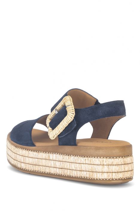 84562 Gabor Kadın Topuklu Sandalet 3.5-7.5 16 Lacivert/Dreamvelour/Metalic marine