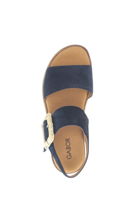 84562 Gabor Kadın Topuklu Sandalet 3.5-7.5 16 Lacivert/Dreamvelour/Metalic marine