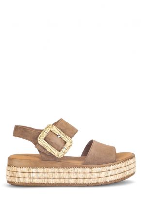 84562 Gabor Kadın Topuklu Sandalet 3.5-7.5 14 Toprak/Samtchevreau, peanut