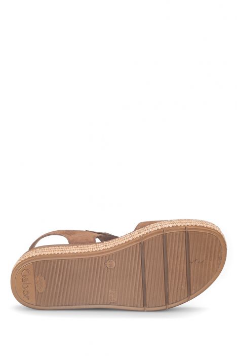 84562 Gabor Kadın Topuklu Sandalet 3.5-7.5 14 Toprak/Samtchevreau, peanut