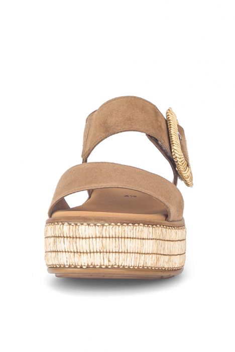 84562 Gabor Kadın Topuklu Sandalet 3.5-7.5 14 Toprak/Samtchevreau, peanut