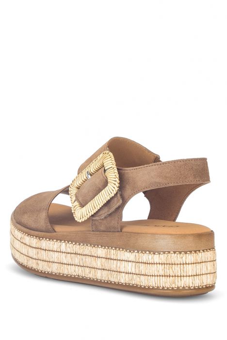 84562 Gabor Kadın Topuklu Sandalet 3.5-7.5 14 Toprak/Samtchevreau, peanut