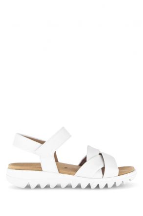 84812 Gabor Kadın Deri Sandalet 36-41 21 Beyaz/Lammnappa weiss