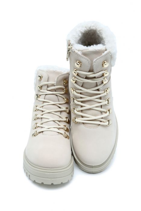 857508 Imac-Tex Sax Kadın Su Geçirmez Bot 36-41 Krem/Cream 30175/027 Panna Nappa