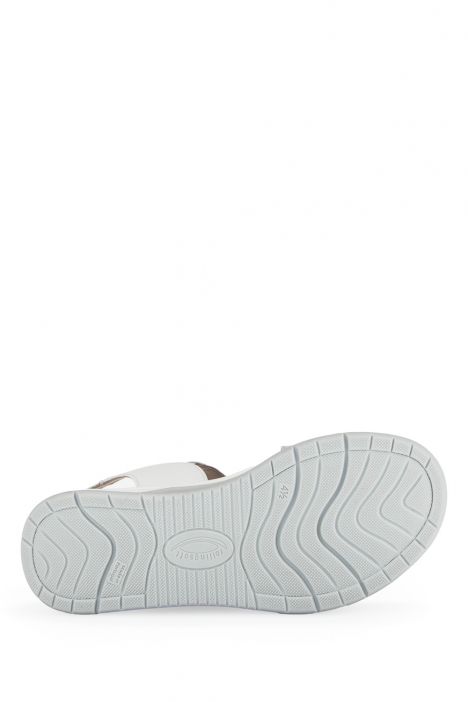 86882 Gabor Rolling Soft Kadın Anatomik Sandalet 3.5-7.5 51 Beyaz/FlechtM/Satin/Cervo silber/weiss