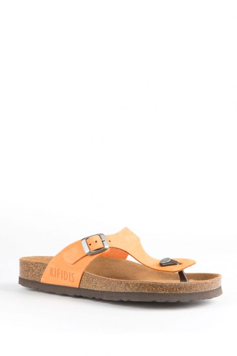 8871 Ch-Kifidis Soft Step Kadın Parmak Arası Mantar Terlik 36-41 Turuncu / Orange